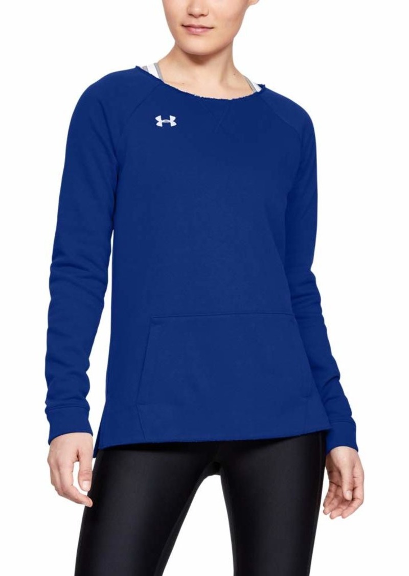 Under Armour Women's UA Hustle Fleece Crew XS Blue