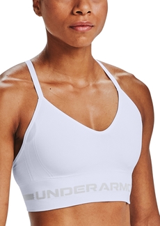 Under Armour Women's Ua Seamless Long-Line Low-Impact Sports Bra - White / / Halo Gray