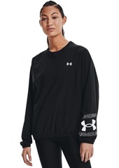 Under Armour Women's Woven Graphic Long Sleeve Crew
