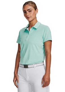 Under Armour Womens Zinger Short Sleeve Polo (361) Neo Turquoise/Midnight Navy/Metallic Silver