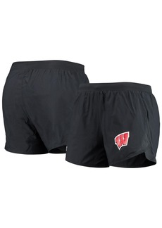 Women's Under Armour Black Wisconsin Badgers Fly By Run 2.0 Performance Shorts - Black