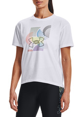 Under Armour Geometric Graphic Tee in White /Black at Nordstrom