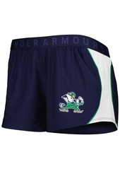 Women's Under Armour Navy and Green Notre Dame Fighting Irish Game Day Tech Mesh Performance Shorts - Navy, Green