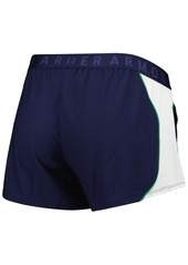 Women's Under Armour Navy and Green Notre Dame Fighting Irish Game Day Tech Mesh Performance Shorts - Navy, Green