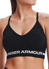 Under Armour Seamless Low Longline Sports Bra in Black at Nordstrom