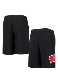 Big Boys Under Armour Black Wisconsin Badgers Tech Shorts - Black