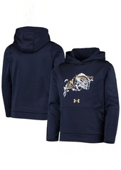 Youth Under Armour Navy Navy Midshipmen Logo Pullover Hoodie at Nordstrom