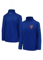 Youth Under Armour Royal New York Mets LC Logo Quarter-Zip Raglan Performance Pullover Jacket at Nordstrom