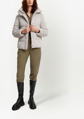 Unreal Fur Close-knit puffer jacket