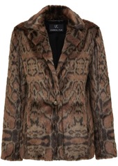 Unreal Fur leopard-print blazer