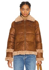 Unreal Fur Ripple Puffer Jacket