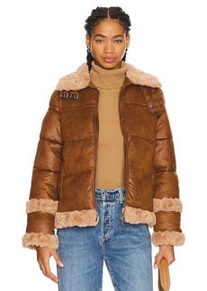 Unreal Fur Ripple Puffer Jacket