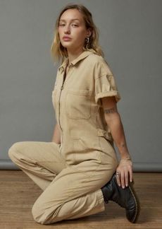 Urban Outfitters Exclusives BDG Renee Coverall Jumpsuit in Tan, Women's at Urban Outfitters
