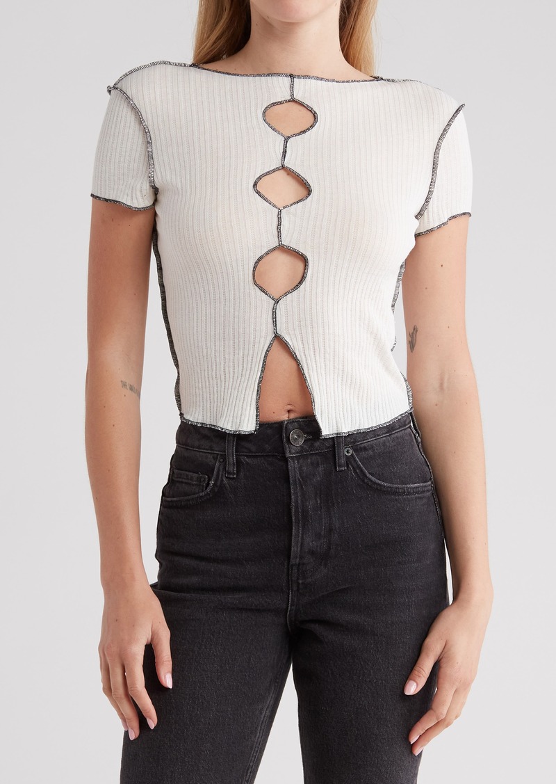 Urban Outfitters Exclusives BDG Urban Outfitters Cutout Top in Cream at Nordstrom Rack