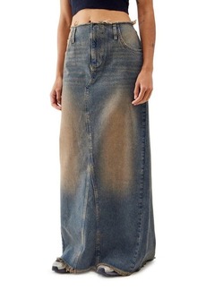 Urban Outfitters Exclusives BDG Urban Outfitters Frankie Overdye Denim Maxi Skirt