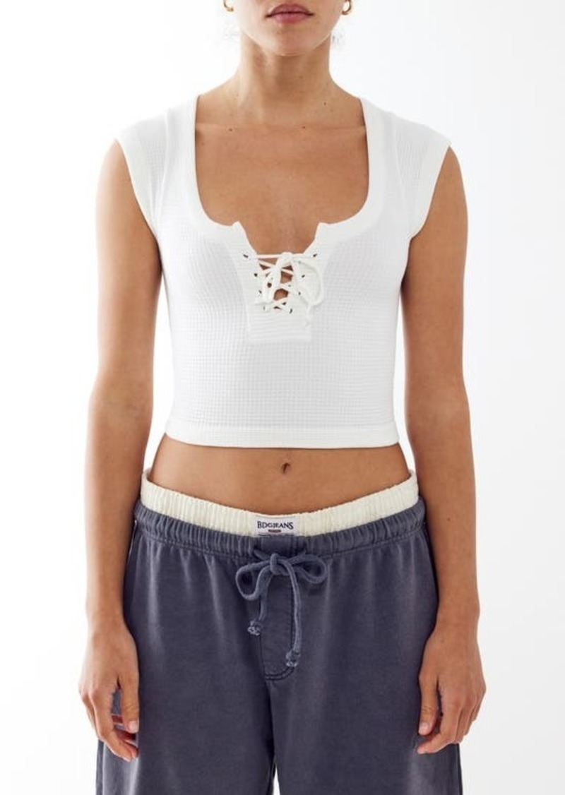 Urban Outfitters Exclusives BDG Urban Outfitters Knockout Tie Front Crop Tank Top