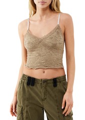 Urban Outfitters Exclusives BDG Urban Outfitters Lace Crop Camisole in Green at Nordstrom Rack