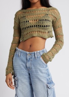 Urban Outfitters Exclusives BDG Urban Outfitters Ladder Cobweb Crop Sweater