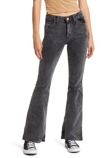 Urban Outfitters Exclusives BDG Urban Outfitters Mid Rise Corduroy Flare Pants in Washed Black at Nordstrom Rack