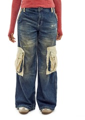 Urban Outfitters Exclusives BDG Urban Outfitters Mixed Media Carpenter Jeans in Vintage Denim at Nordstrom Rack