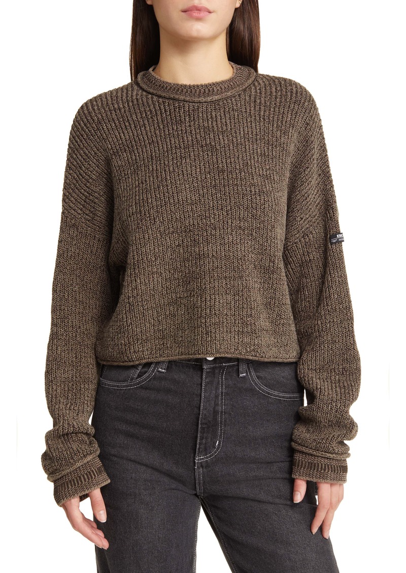Urban Outfitters Exclusives BDG Urban Outfitters Mélange Roll Edge Sweater in Brown at Nordstrom Rack