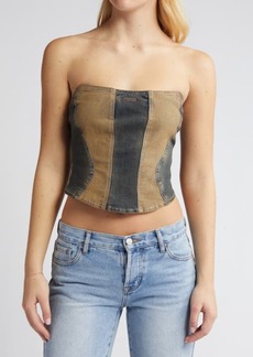 Urban Outfitters Exclusives BDG Urban Outfitters Motocross Luna Paneled Denim Corset Top
