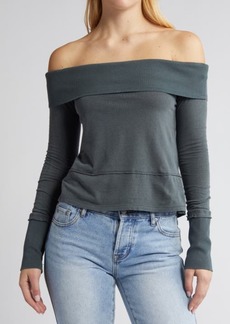 Urban Outfitters Exclusives BDG Urban Outfitters Pollie Off the Shoulder Long Sleeve Top