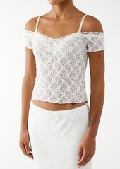 Urban Outfitters Exclusives BDG Urban Outfitters Rhia Lace Cold Shoulder Top