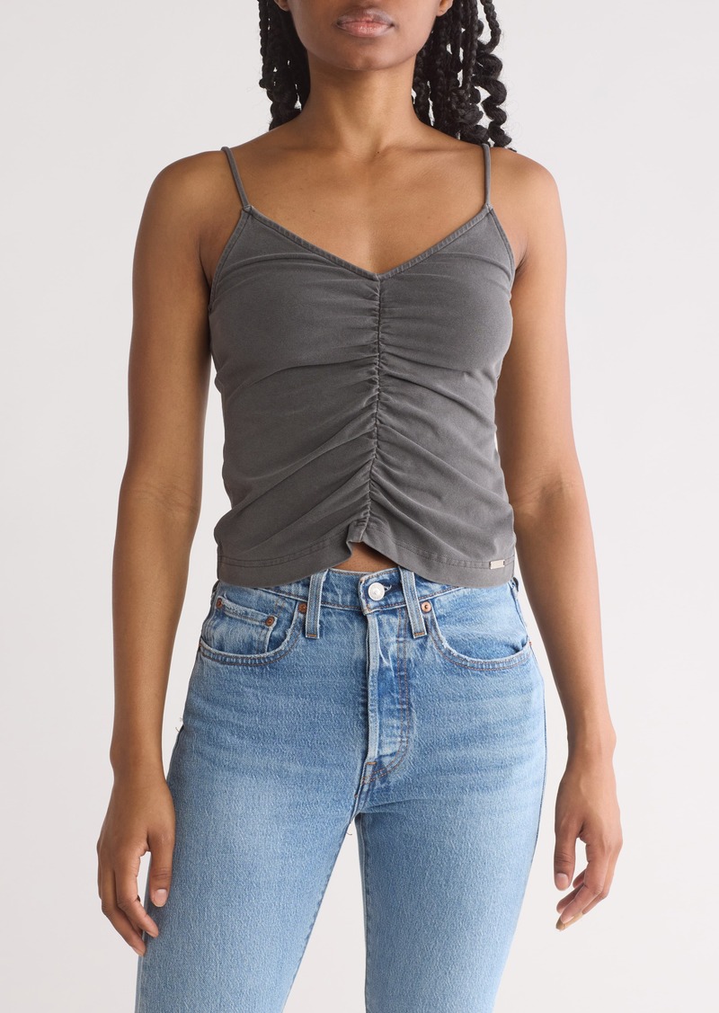 Urban Outfitters Exclusives BDG Urban Outfitters Ruched Washed Camisole in Charcoal at Nordstrom Rack