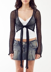 Urban Outfitters Exclusives BDG Urban Outfitters Sheer Tie Front Cardigan