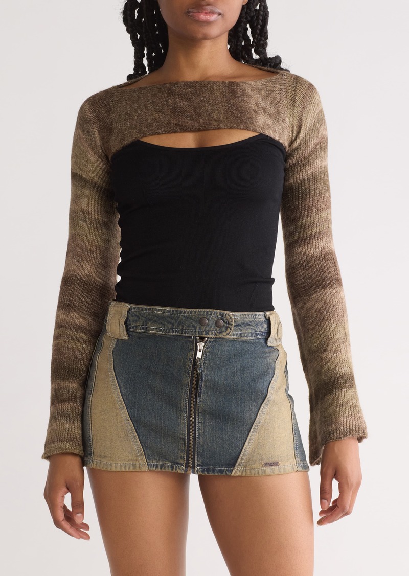 Urban Outfitters Exclusives BDG Urban Outfitters Space Dye Shrug in Brown at Nordstrom Rack