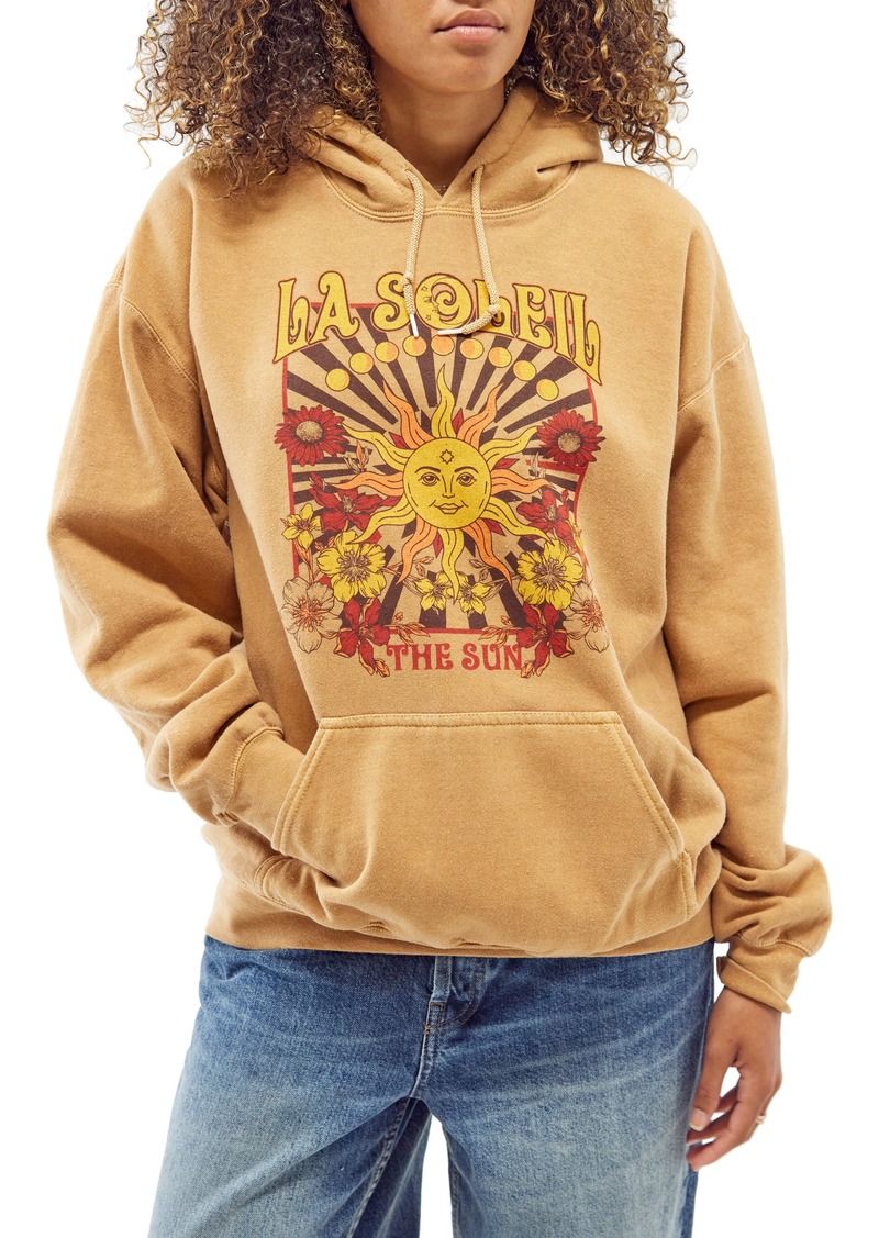 Urban Outfitters Exclusives BDG Urban Outfitters Sun Print Graphic Hoodie in Brown at Nordstrom Rack