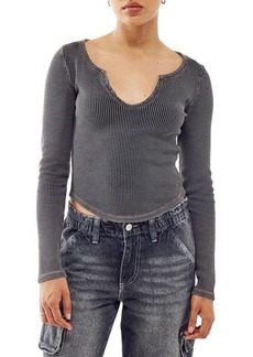 Urban Outfitters Exclusives BDG Urban Outfitters Thermal Knit Notch Henley Top