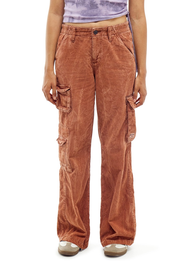 Urban Outfitters Exclusives BDG Urban Outfitters Y2K Low Rise Corduroy Cargo Pants in Terracotta at Nordstrom Rack