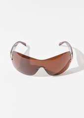 Urban Outfitters Exclusives Cher Butterfly Shield Sunglasses in Brown at Urban Outfitters