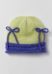 Urban Outfitters Exclusives Gretch Bow Beanie in Blue/Green, Women's at Urban Outfitters