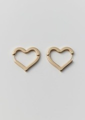Urban Outfitters Exclusives Heart Hoop Earring in Gold, Women's at Urban Outfitters