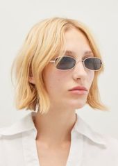 Urban Outfitters Exclusives River '90s Slim Rectangle Sunglasses in Silver, Women's at Urban Outfitters