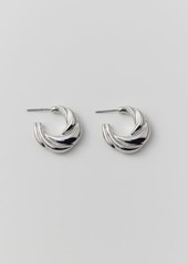 Urban Outfitters Exclusives Twisted C Hoop Earring in Silver, Women's at Urban Outfitters