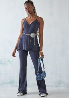 Urban Outfitters Exclusives Urban Outfitters UO Evelyn Wrap-Over Jumpsuit in Black at Urban Outfitters