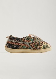 uo printed sherpa hardsole slipper