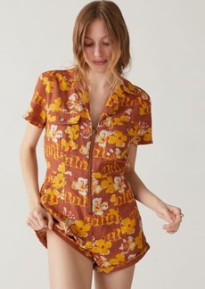 Urban Outfitters Exclusives UO Redhook Linen Coverall Romper