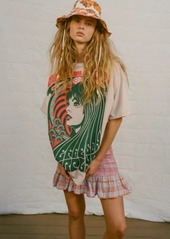 Urban Outfitters Exclusives UO Rosemary Plaid Smocked Mini Skirt