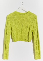 Urban Outfitters Exclusives UO Take Care Cable Crew Neck Sweater
