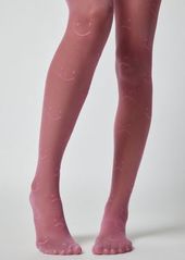 Urban Outfitters Exclusives Urban Outfitters UO Smile Tights in Pink, Women's at Urban Outfitters