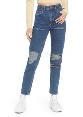 Urban Outfitters Exclusives BDG Urban Outfitters Ripped Mom Jeans in Dk Denim at Nordstrom