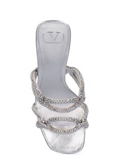 Valentino 100mm Chain 1967 Viscose & Silk Sandals
