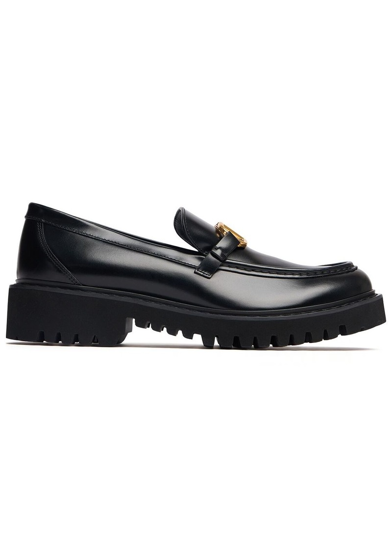 Valentino 15mm Vlogo Brushed Leather Loafers