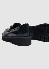 Valentino 15mm Vlogo Brushed Leather Loafers