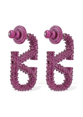 Valentino 2.5cm V Logo Signature Crystal Earrings